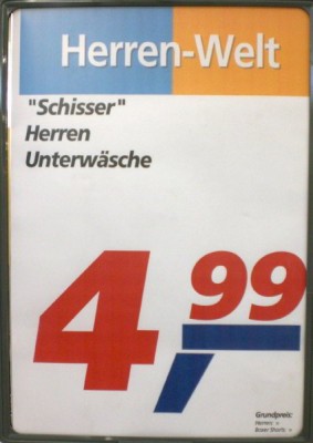 "Schisser" Herren Unterwäsche, 4,99