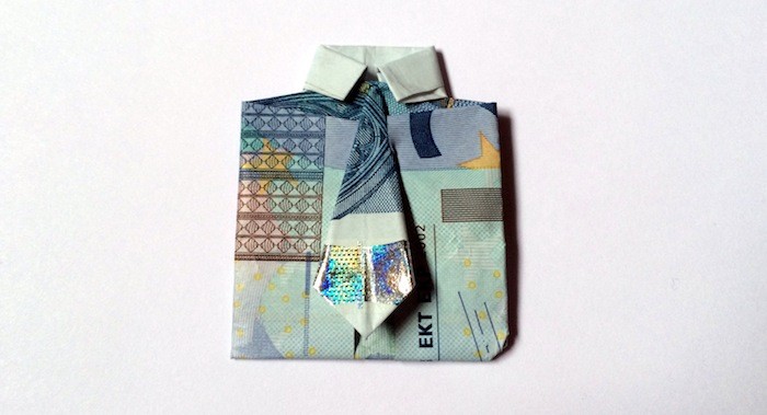 geldschein-hemd origami pagamumi