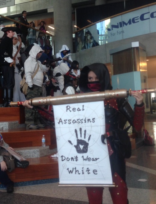 Real Assassins don't wear white. Skyrim