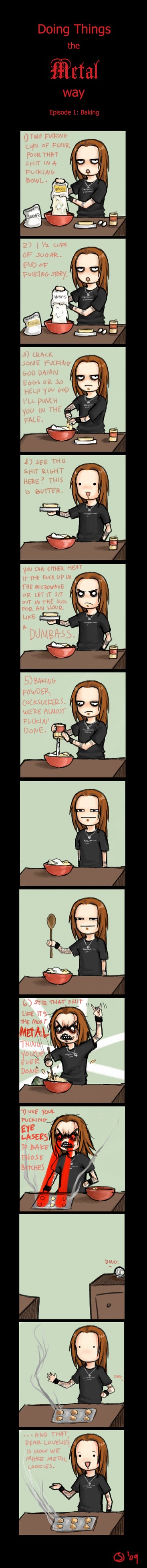 Doing things the Metal way. Episode 1: Baking feat. Alexi from Children of Bodom