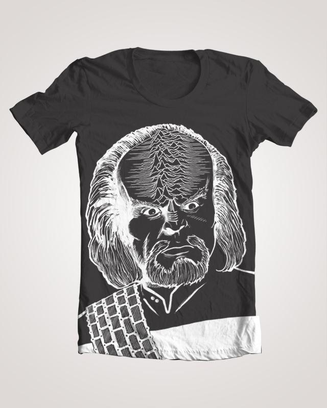 Worf Joy Division Unknown Pleasures TNG Mashup T Shirt